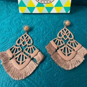Stella and Dot blush earrings